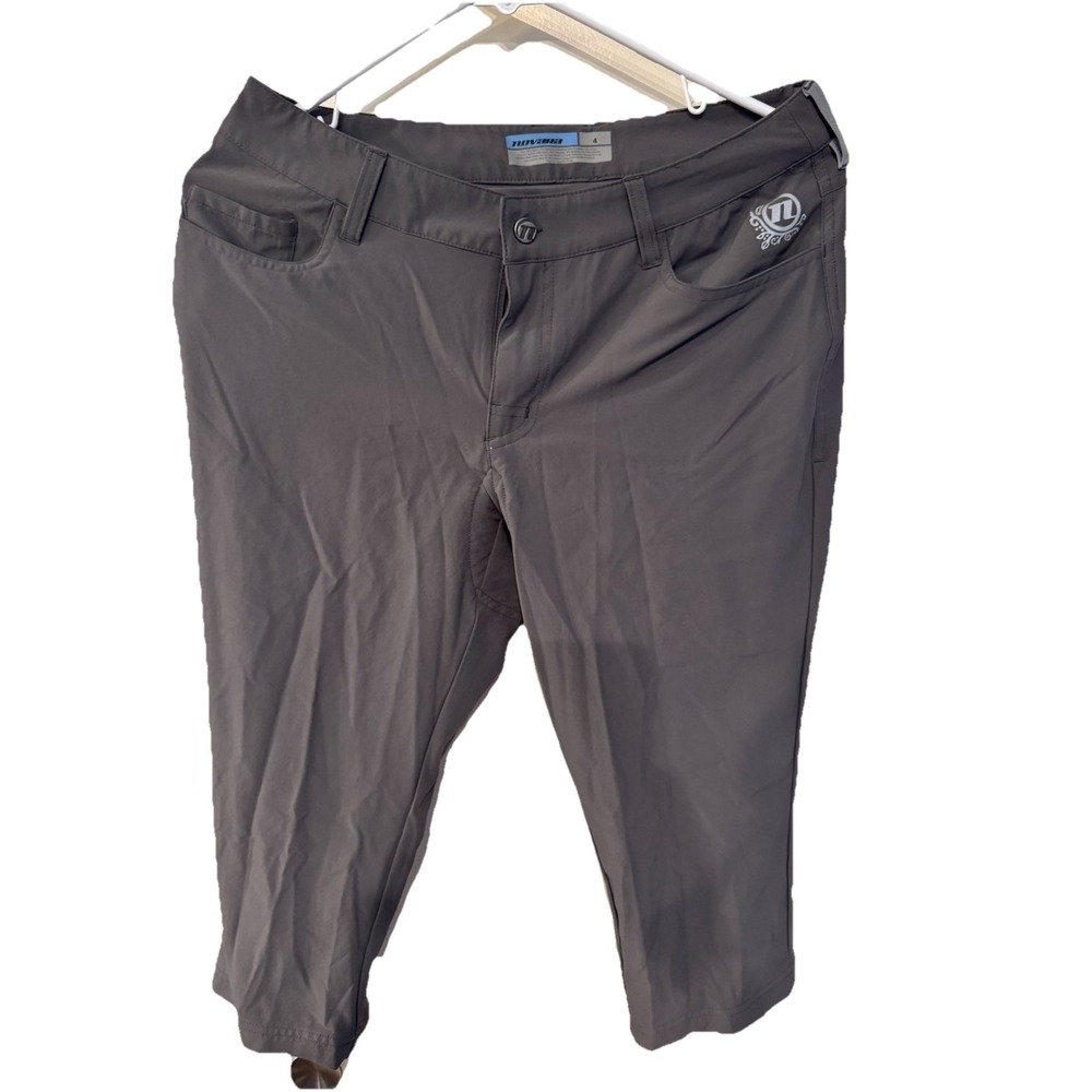 Novara Women's 3/4 Length Cycling Knickers  Padded Capri Pants  Gray  Size 4
